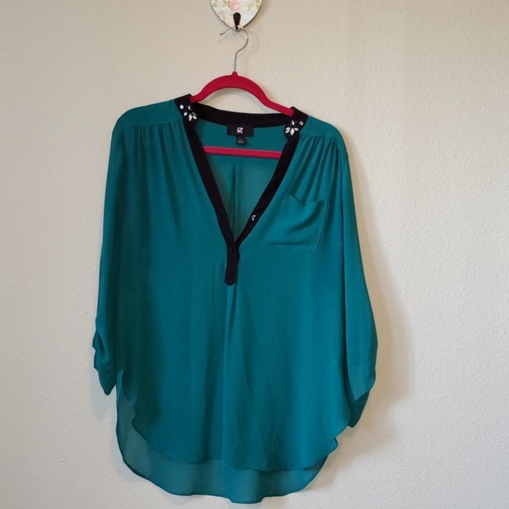 Teal blouse